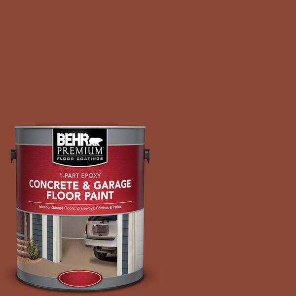 BEHR Premium 1 gal. #SC-330 Redwood 1-Part Epoxy Satin Interior/Exterior Concrete and Garage Floor Paint