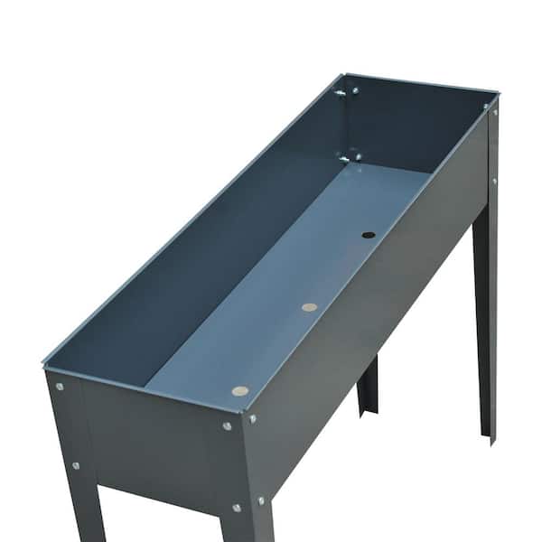 Unbranded Metal Raised Garden Bed with Legs - Elevated Planter Box with Drain Holes for Vegetables, Flowers, and Herbs