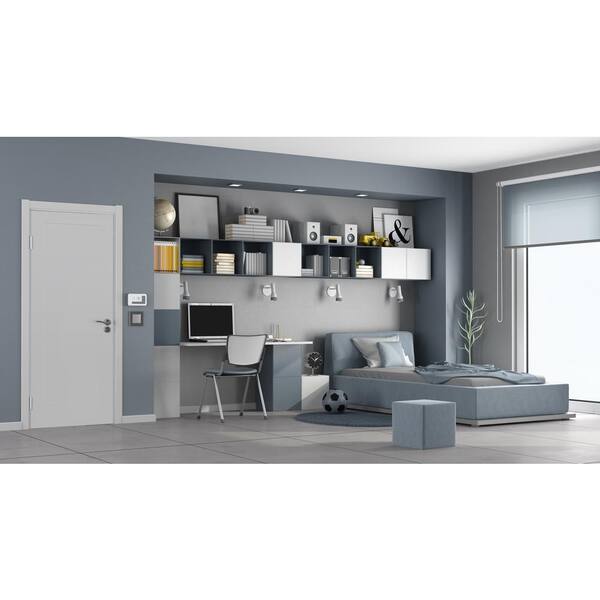 HOMESTEAD Shaker 34 in. x 80 in. 2 Panel Solid Core White Primed