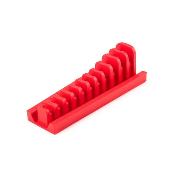 TEKTON 11-Tool 1/2 in. Drive Crowfoot Wrench Organizer Rack, Black (17 mm to 32 mm)