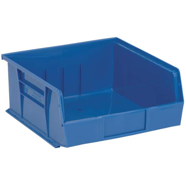 QUANTUM STORAGE SYSTEMS Ultra Series Stack and Hang 6 Gal. Storage Bin in Blue (6-Pack)