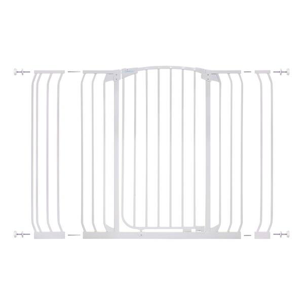Dreambaby Chelsea 39.4 in. H Extra Tall and Extra Wide Auto-Close Security Gate in White with Extensions