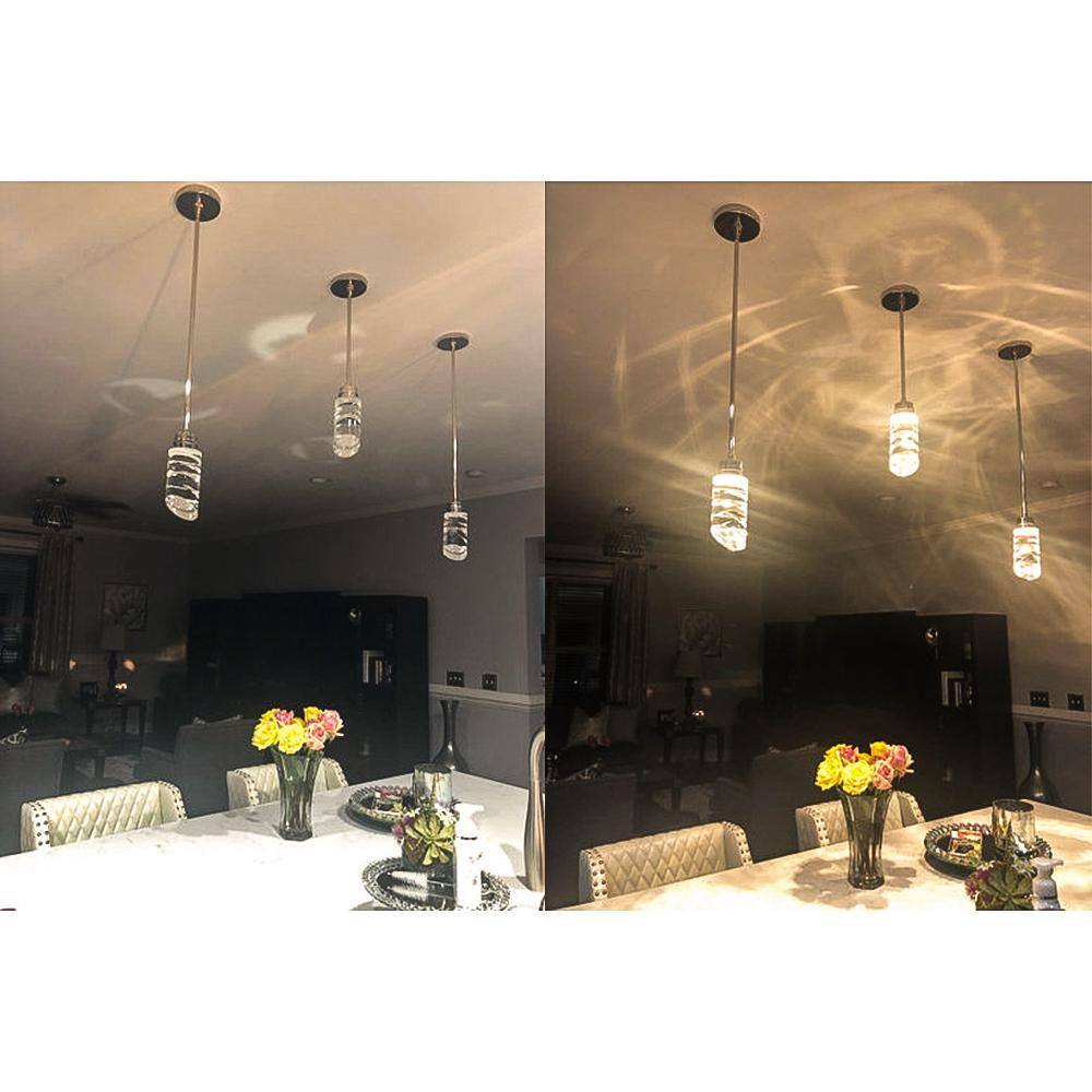 Elegant Mini LED Crystal Pendant Light in Polished Nickel
