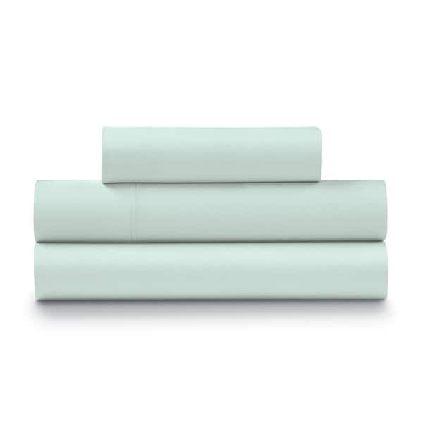 ELLA JAYNE 300TC Cotton Percale 4-Piece Mint Full Sheet Set