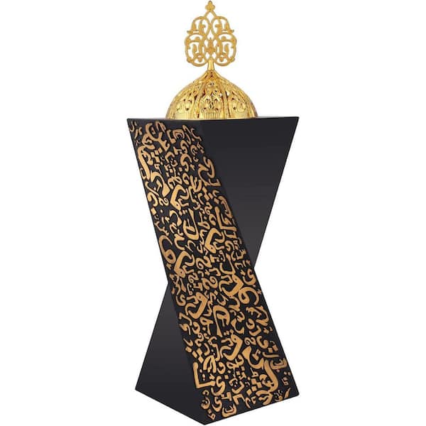 Afoxsos Black Resin Incense Burner for Yoga, Spa, and Home Decor