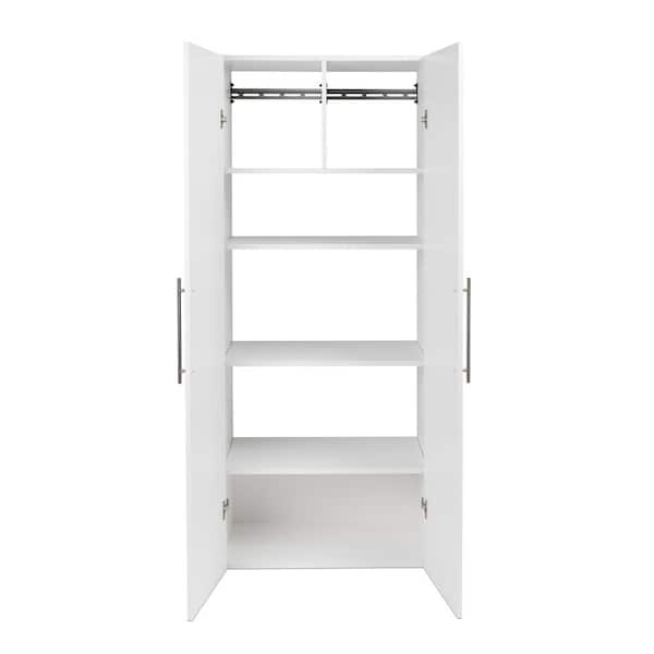 Style Selections 18.7 W x 25.79 H White 4-Tier Door & Wall Mount Metal Cabinet Door Mounting Kit - Each