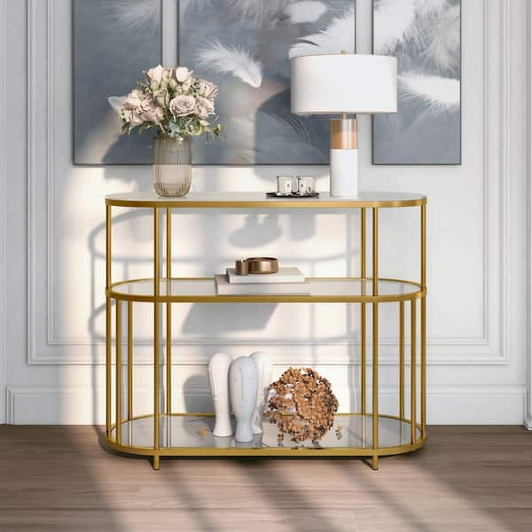 Specialty Glass Top Console Table