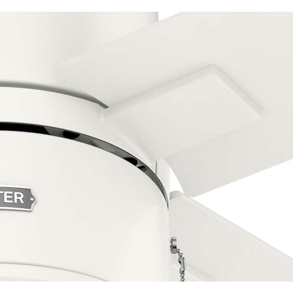 Hunter - Beck 42 in. Indoor Fresh White Ceiling Fan with Light Kit