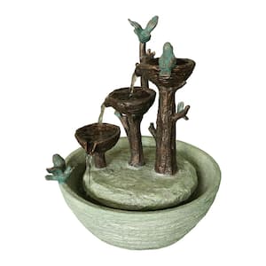Birds Playing Fountain Indoor For Tabletop Decor
