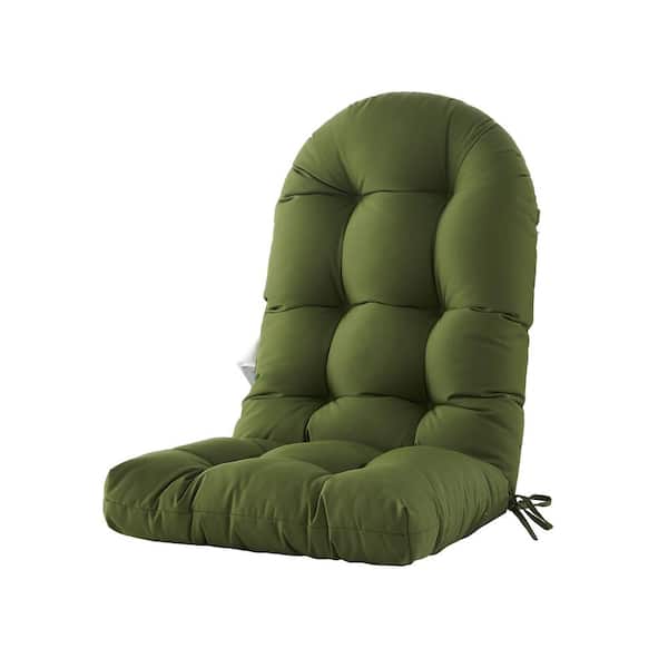 BLISSWALK Patio Chair Cushion for Adirondack High Back Tufted Seat Chair Cushion Outdoor 48 in. x 21 in. x 4 in. Invisible Green