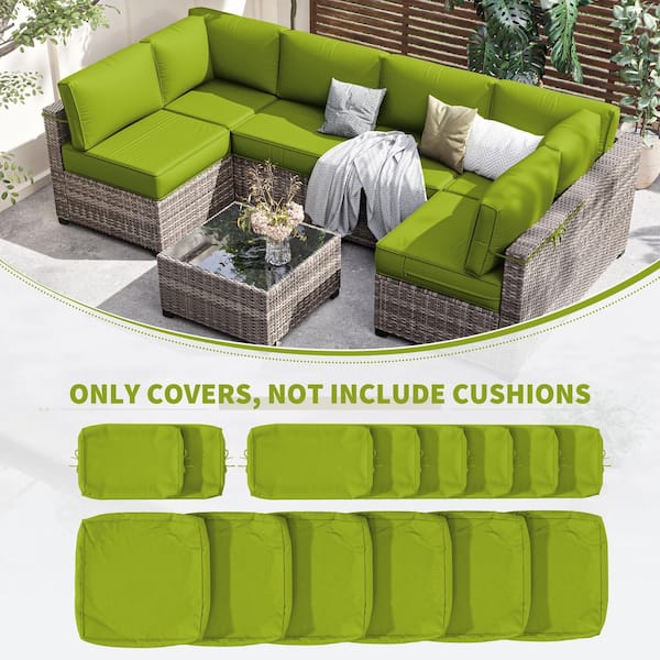 WNP 14-Piece Outdoor Cushion Cover Set (Slipcovers Only