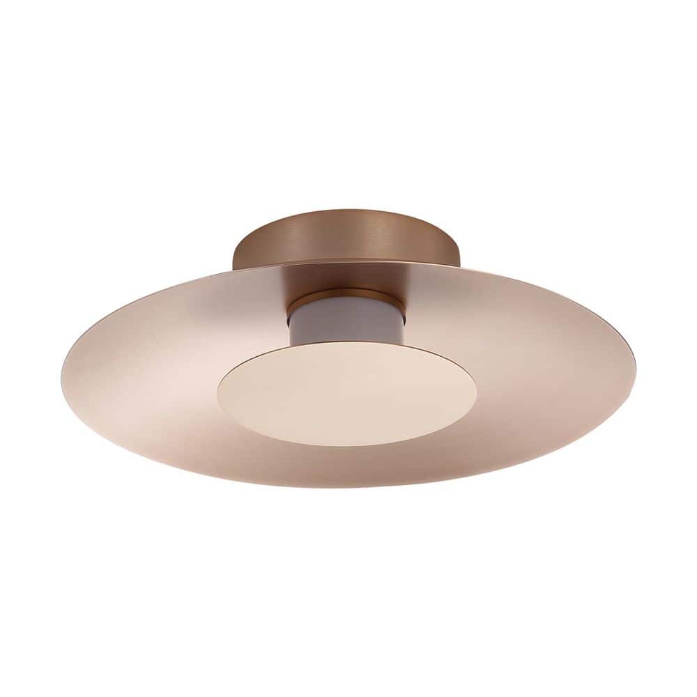 Luma 11.75 in. 12-Watt Soft Modern French Gold Integrated LED Flush Mount with French Gold Shade price history on PriceWatchPro