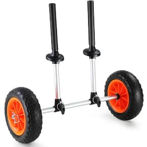 Heavy Duty Kayak Cart 280 lbs. Load Capacity, Detachable Canoe Trolley Cart with 10 in. Solid Tires Width and Top Foam