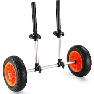 Heavy Duty Kayak Cart 280 lbs. Detachable Canoe Trolley Cart with 10 in. Solid Tires, and Adjustable Width