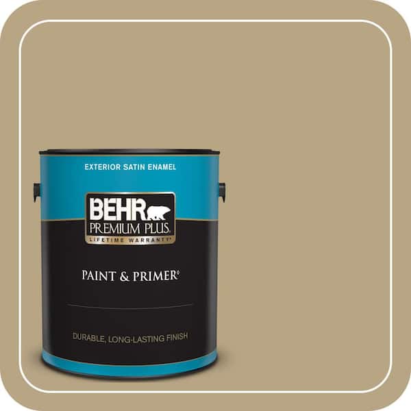 BEHR PREMIUM PLUS 1 gal. Home Decorators Collection #HDC-CT-07 Country Cork Satin Enamel Exterior Paint & Primer