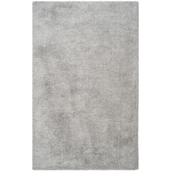 SAFAVIEH Venice Shag Silver 5 ft. x 8 ft. Solid Area Rug