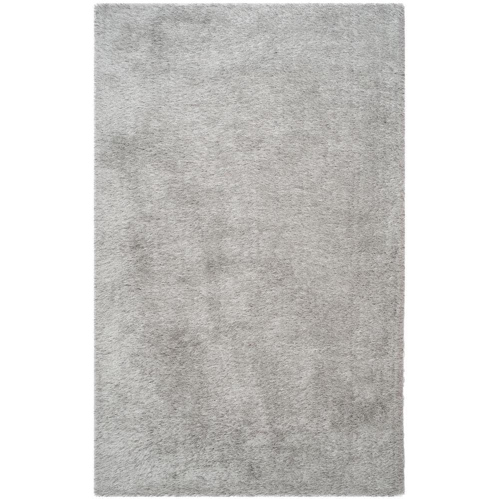 Venice Shag Silver 5 ft. x 7 ft. Solid Area Rug price history on PriceWatchPro