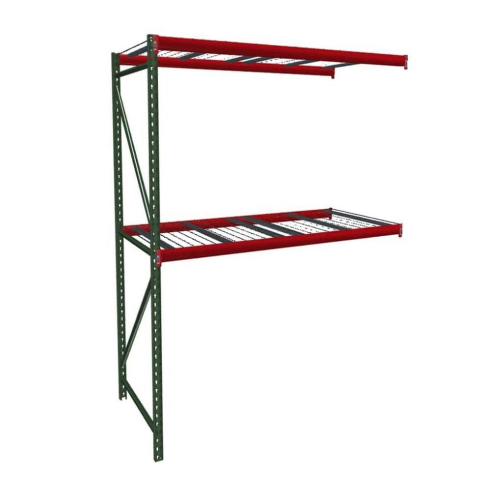 EDSAL Bulk Storage Rack: Starter, Medium-Duty, 77 in x 24 in x 78 in, Steel  Wire, 4 Shelves