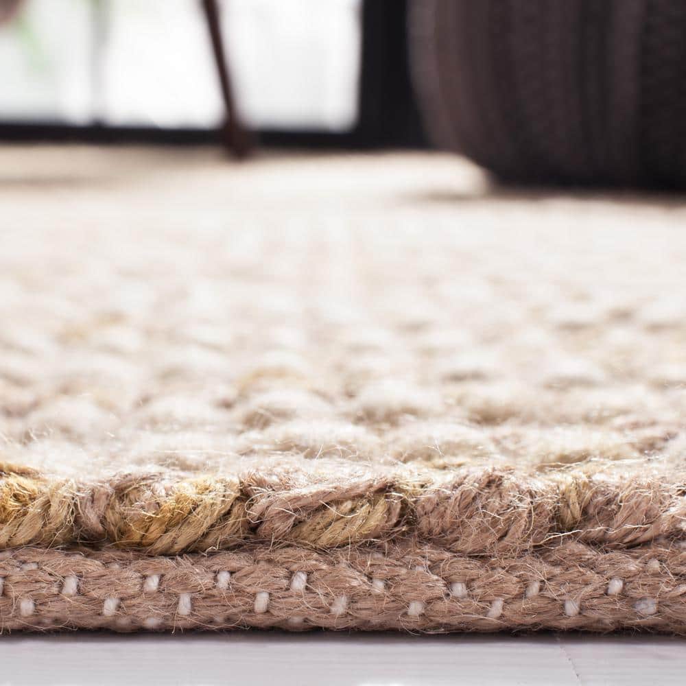 Bohemian Beige 6' x 9' Hand-Knotted Wool-Cotton Blend Area Rug