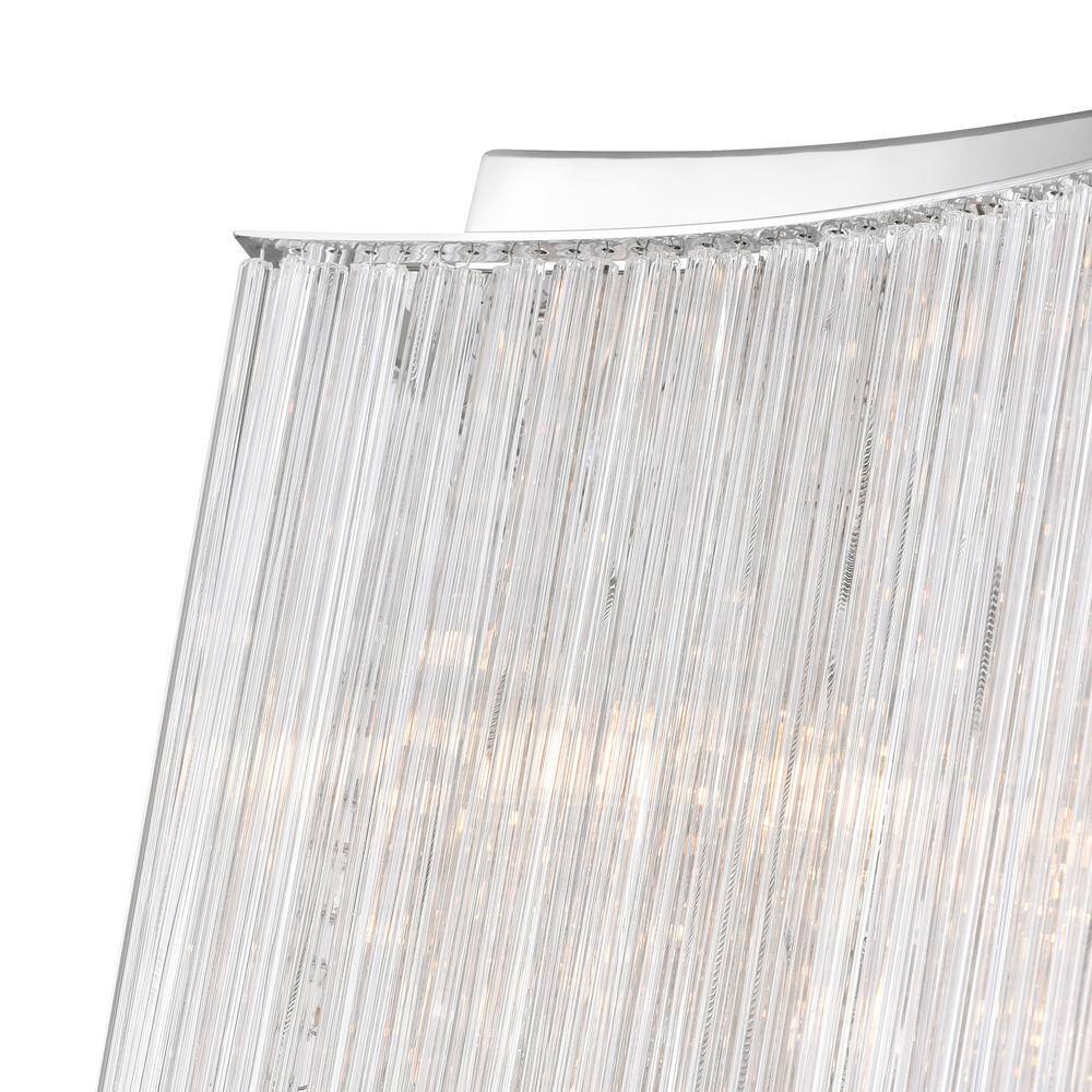 Elsa Chrome Mini Drum Shade Chandelier with Crystal Beads