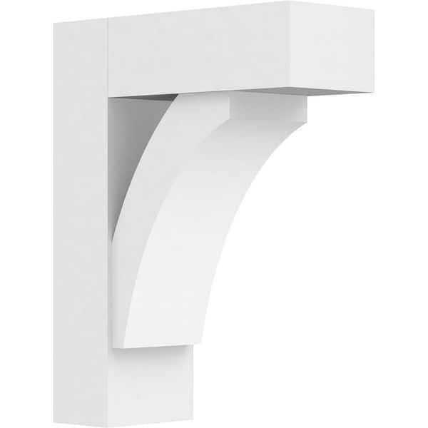 Ekena Millwork Standard Thorton 5 in. W x 18 in. H x 14 in. D Signature Urethane Polyurethane Bracket With Block Ends