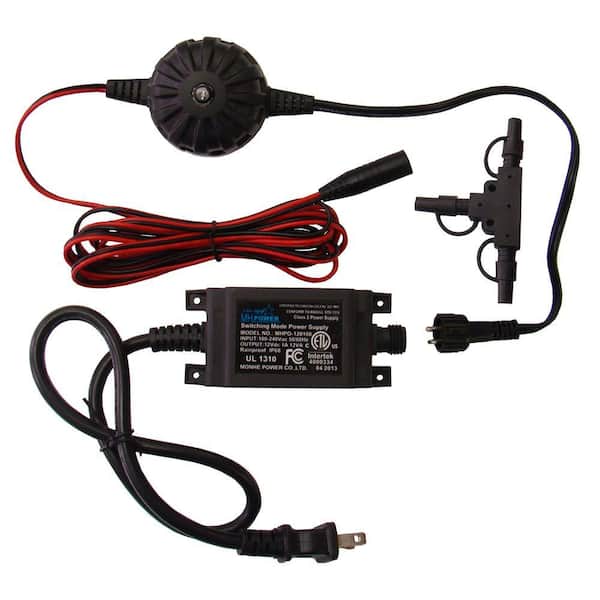 Veranda 12-Watt Low Voltage Outdoor Transformer with 9 ft. Harness Wire and T-Connector Kit