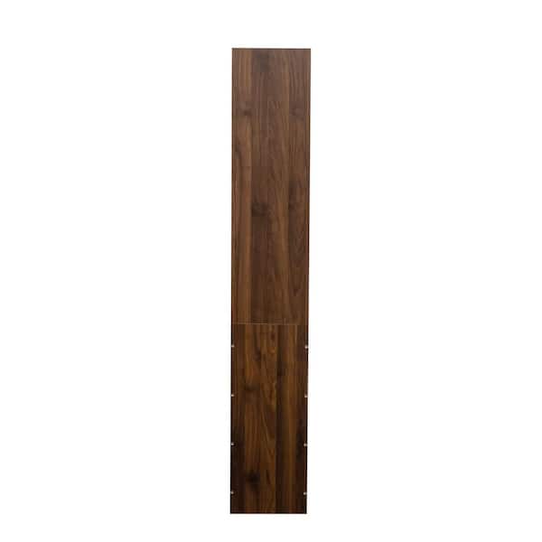 Noble House Polly Walnut Wood 70.9 in. Display Storage Cabinet