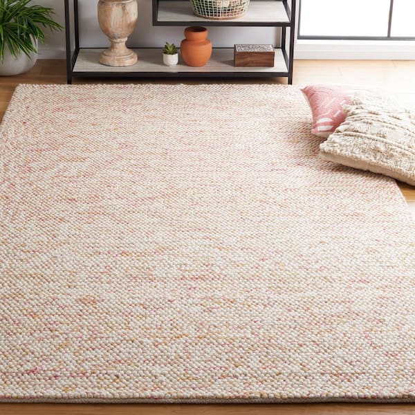Natura 8 ft. x 10 ft. Red/Ivory Uniform Marle Area Rug