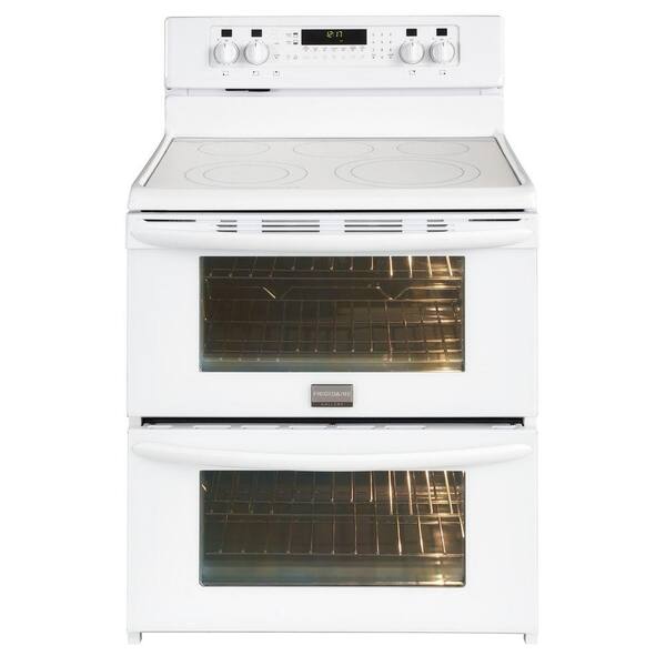 Frigidaire 30 in. 7.0 cu. ft. Double Oven Electric Range with Self-Cleaning Convection Oven in White