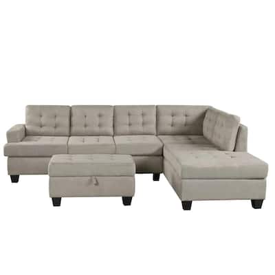 Reversible Sectional Sofas Living, Charcoal Gray Leather Sectional Sofa With Chaise Lounge