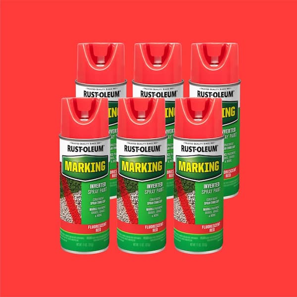 Rust-Oleum Specialty 11 oz. Fluorescent Red Marking Spray Paint (6-Pack)