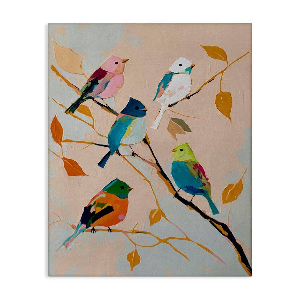 Parakeets on Fall Branch by Svetlana Aleynikova Unframed Animal Graphic Art Print 30 in. x 24 in. price history on PriceWatchPro