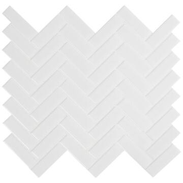 MSI Retro Bianco Herringbone 11 in. x 12 in. x 0.24 in. Porcelain Mesh-Mounted Mosaic Tile (13.8 sq. ft./Case) PT-RETBIA-HB
