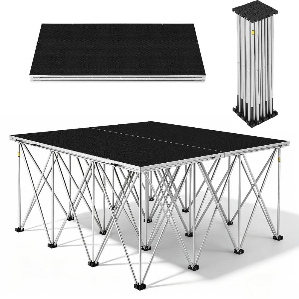 "48""×48"" Folding Aluminum Stage Platform, 24.4"" Height, 1540 Lbs Tool‑Free Non‑Slip Modular" price history on PriceWatchPro
