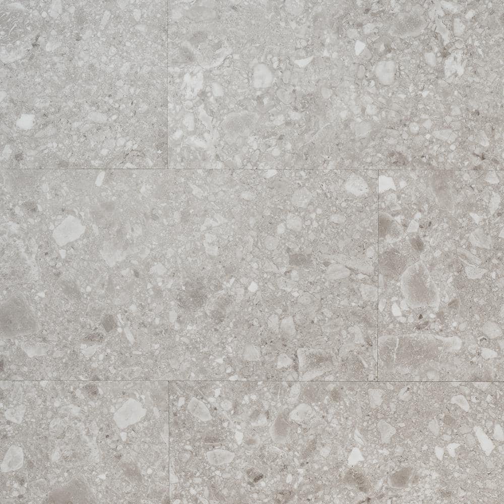 Gray Terrazzo Look 12" x 24" Waterproof Vinyl Tile