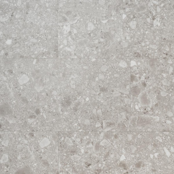 Rizzo Gray 20 MIL x 12 in. x 24 in. Click Lock Terrazzo Look Waterproof Luxury Vinyl Tile (20 sq. ft./Case)