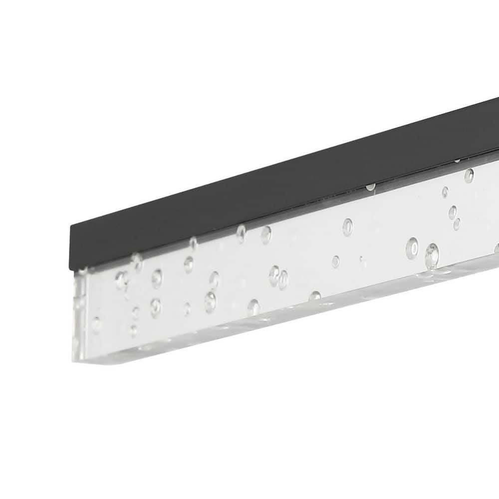 Ingres 30" Black Iron Dimmable Vanity Light with Acrylic Shade