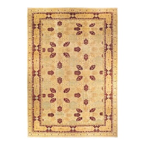 Mogul One-of-a-Kind Traditional Ivory 12 ft. 3 in. x 17 ft. 10 in. Geometric Area Rug