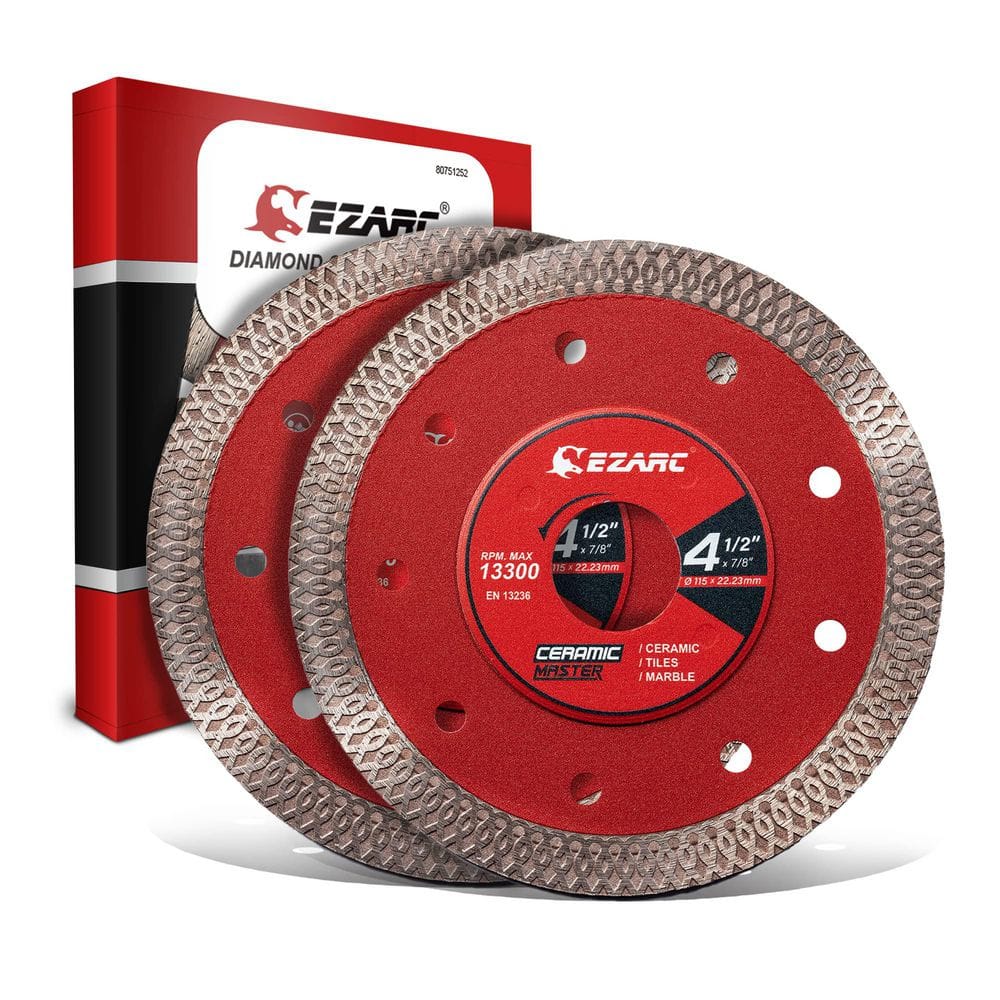 4.5 in. Super Thin Diamond Blade for Smooth Cutting Porcelain Ceramic Granite Marble Tile (2-Pack) price history on PriceWatchPro