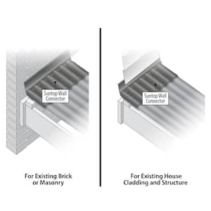 4 ft. Polycarbonate Wall Connector Flashing in Castle Gray