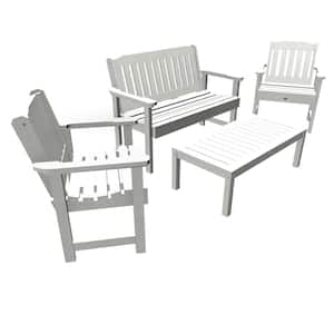 Lehigh White 4-Piece Recycled Plastic Outdoor Conversation Set