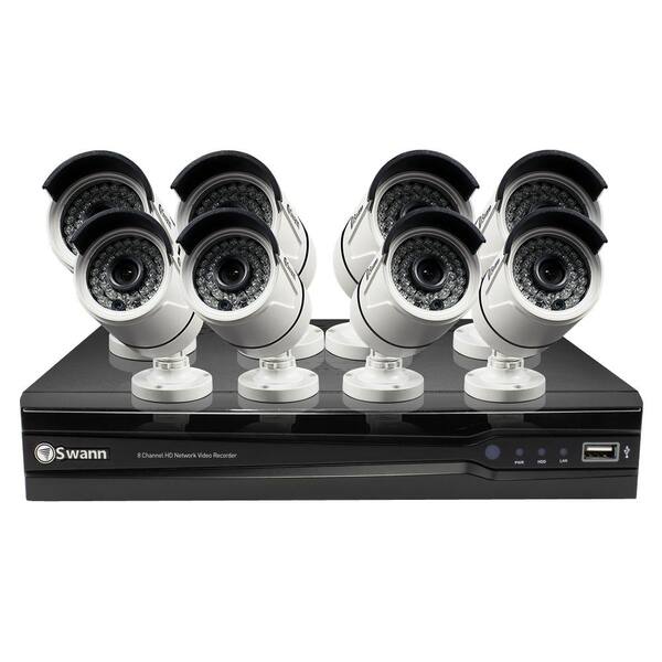 Swann 8-Channel 1440p 2TB Hard Drive Surveillance System with 8 x NHD-818 4MP Bullet Cameras