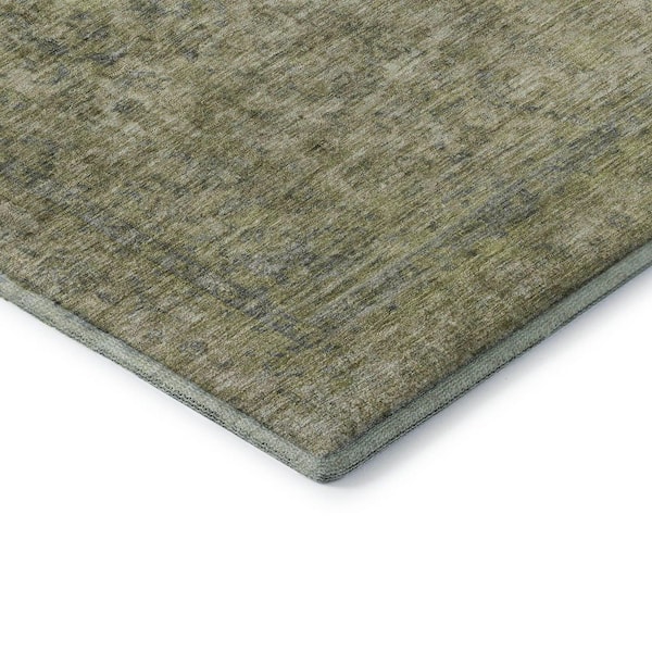 Mayfield Premium Machine Washable Abstract AMF1645 Sage 2 ft. x 3 ft. Area Rug