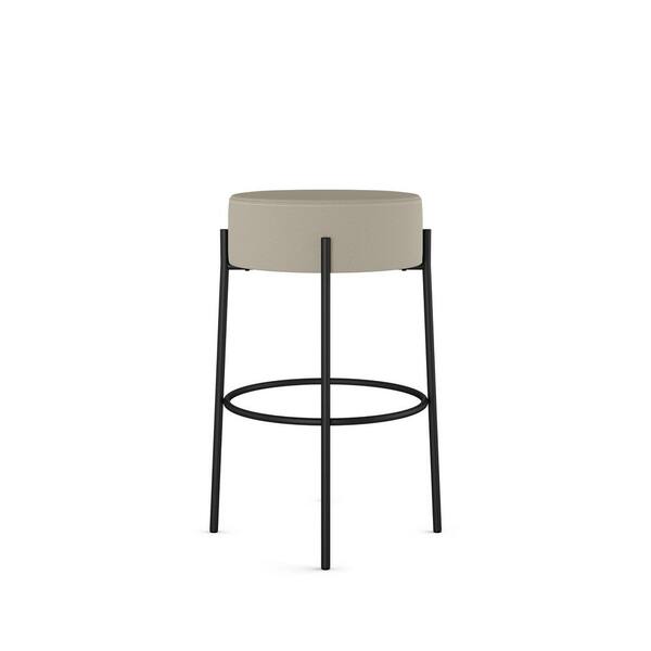 GOJANE 30.31 in. Black Backless Metal Counter Height Bar Stools