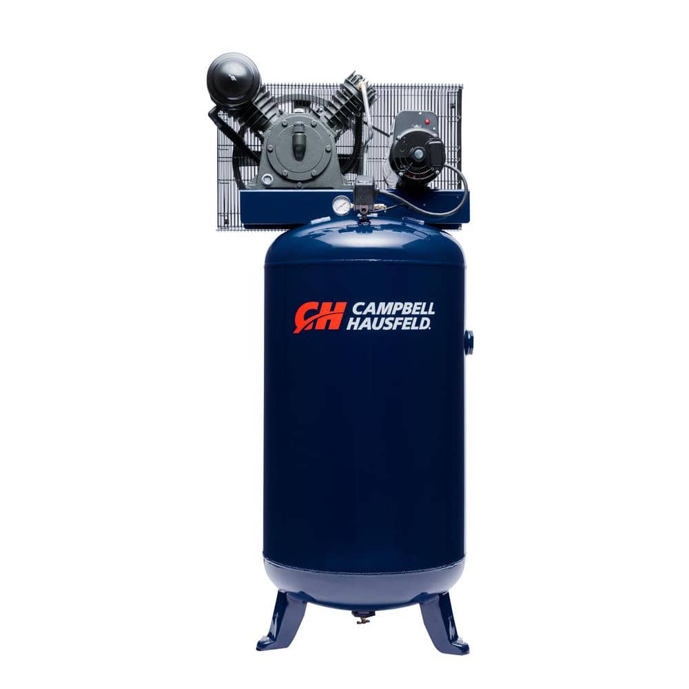 80 Gal. Vertical Two Stage Stationary Electric Air Compressor 14CFM 5HP 230V 1PH () - Campbell Hausfeld HS5180