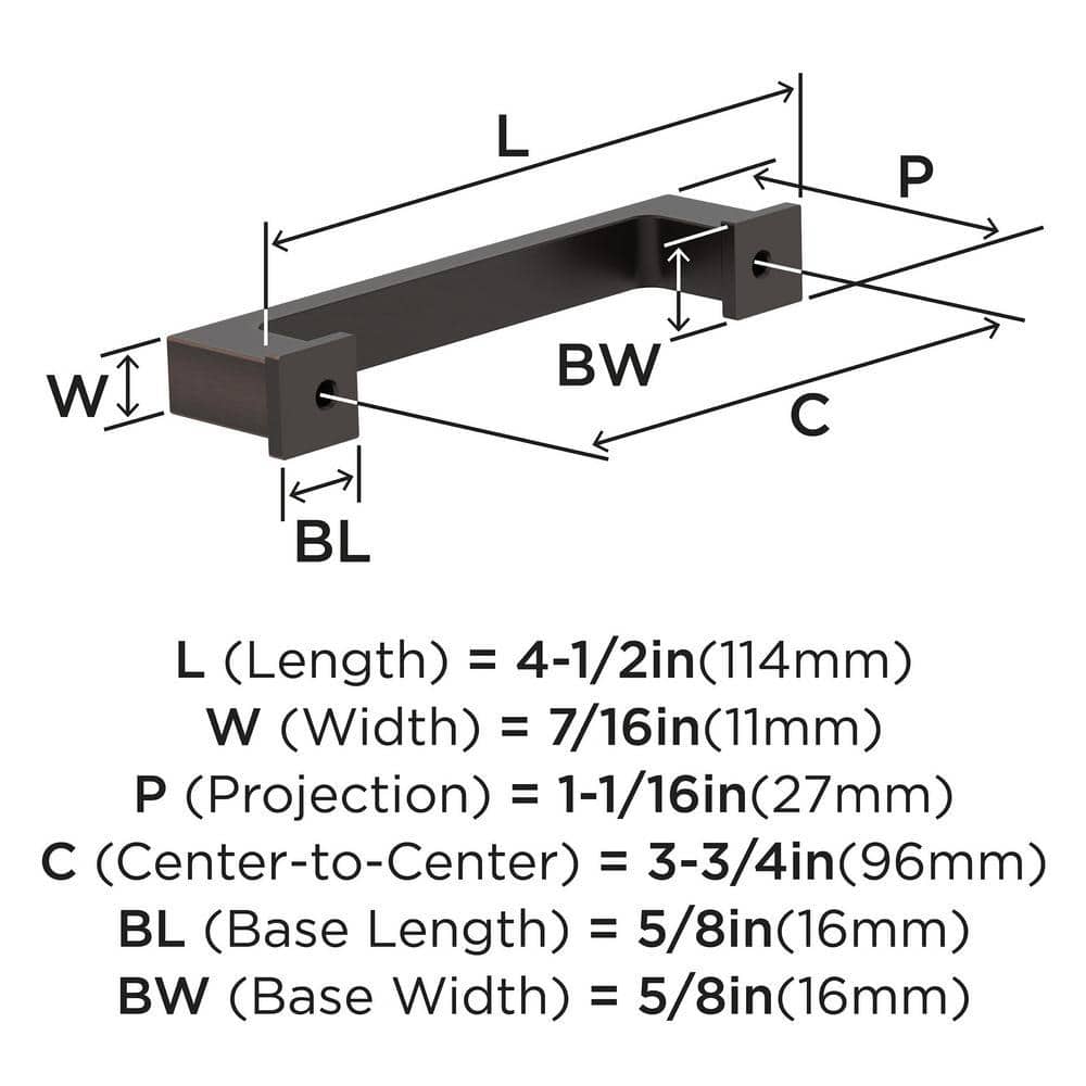 Oil Rubbed Bronze Cabinet Pulls with Mounting Hardware, 10 Pack