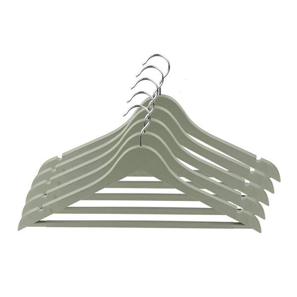 Home Basics Gray Plastic Shirt Hangers 5-Pack