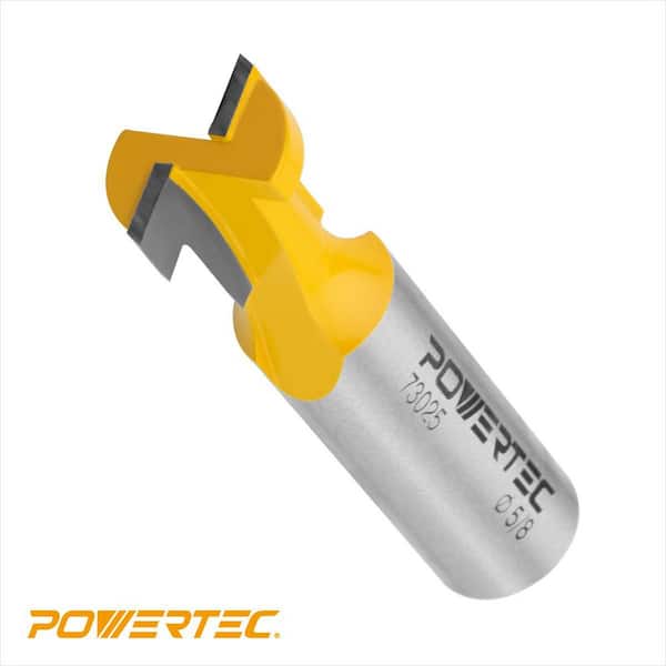 T-Slot / T-Track Router Bit Set (2-Piece) Carbide Tipped 1/2 in. Shank, 5/8 in. Dia. Fits 1/4 and 5/16 in. T-Track Bolts