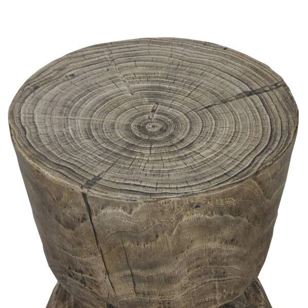 route66 新品 NATURE TONES THE SIDE Natural Round MGO Hollow Outdoor Side Table, All-weather