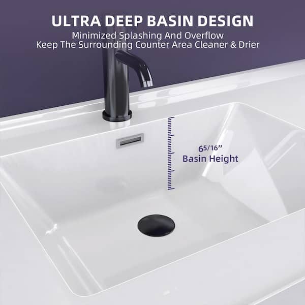 Zeafive 48 in. W x22 in. D Solid Surface White Rectangular